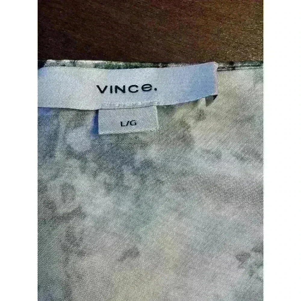Vince Blouse Tank Top Cowl Neck Green Floral Size Large L Tomato Girl Summer - Picture 11 of 16